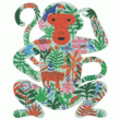 Művész puzzle - Majom - Monkey DJECO