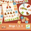 Fejlesztő játék - Bingó a számokkal - Eduludo Bingo 1, 2, 3 numbers - Djeco