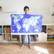 Kreatív, fejlesztő óriásplakát, 200 matricával - Világ zászlói - Poppik