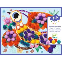 Pompom-kép készítő - Puha mintázatok - Assortments - Djeco