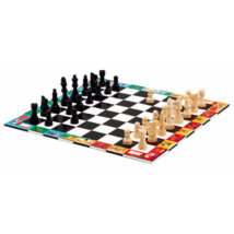 Társasjáték klasszikus - Sakk, Kínai sakk és Dáma - Chess+Checkers- DJECO