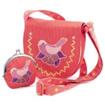 Embroidered bird bag and purse- DJECO