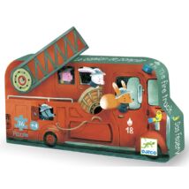 Mini puzzle - A tűzoltóautó - The fire truck - DJECO