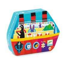 Formadobozos puzzle - Hajóút, 16 db-os - The friends’ cruise - Djeco