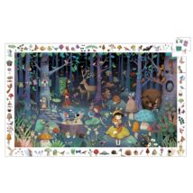 Megfigyeltető puzzle - Elvarázsolt erdő, 100 db-os - Enchanted Forest- DJECO