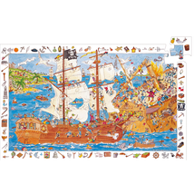 Megfigyeltető puzzle - Kalózok, 100 db-os - Pirates- DJECO