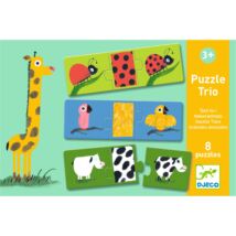 PPárosító puzzle - Állati mintázatok - Trio Naked animals - Djeco