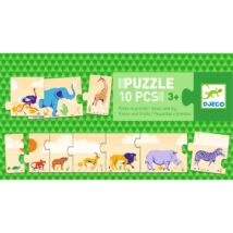 Sorozatkirakó puzzle - Kicsi és nagy, 10 db-os - Smal and big - Djeco