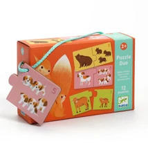 Párosító puzzle - Kié a kölyök, 24 db-os - Baby animals - Djeco