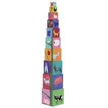 Toronyépítő kocka - Természet és állatok - 10 nature and animal blocks- DJECO
