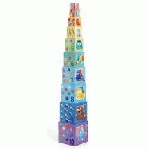 Toronyépítő kocka - Szivárvány - Rainbow - Djeco