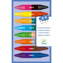 8 duplavégű zsírkréta - 8 twins crayons- DJECO