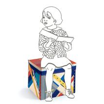 Játéktároló ülőke - Rakéta - Rocket toy box - Djeco