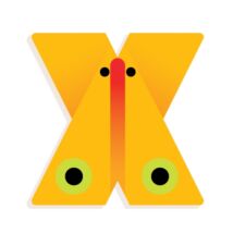 Állatdekor betű - X - Graphic animal letter Djeco