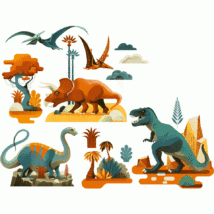 Ablakmatrica - Dinoszaurusz - Dinosaures- DJECO