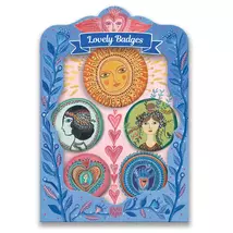 Kitűzők - Virulás - lovely badges Djeco Lovely Paper