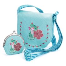 Embroidered kitten bag and purse- DJECO