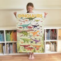 Kreatív, fejlesztő óriásplakát, 32 matricával - Dinoszaurusz - Poppik