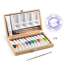 Művészeti műhely - Festő készlet - 12 Gouaches - Artist’s box - Djeco