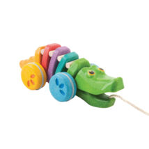Húzható szivárványos aligátor Plan Toys