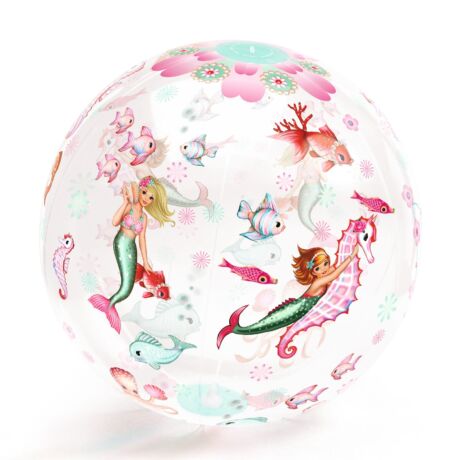 Felfújható labda, 35 cm - Sellős labda - Mermaid Ball - Djeco