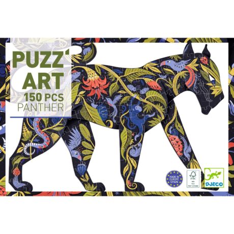 Művész puzzle - Fekete párcuc - Panther - Djeco