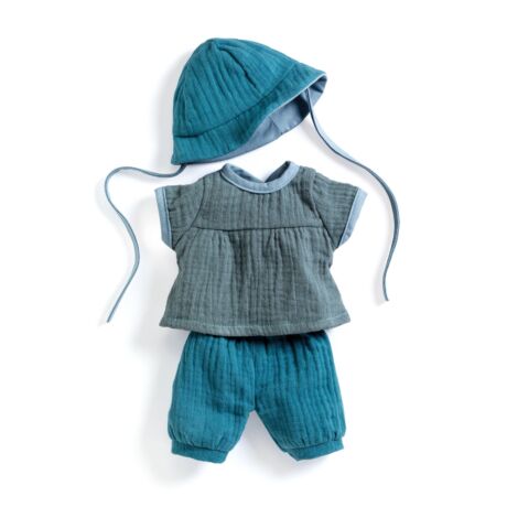 Játékbaba ruha - Nyár, tengerzöld, kék - Summer - Djeco - Pomea