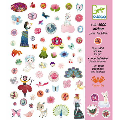 Matricák - 1001 matrica  - 1000 stickers for girls- DJECO