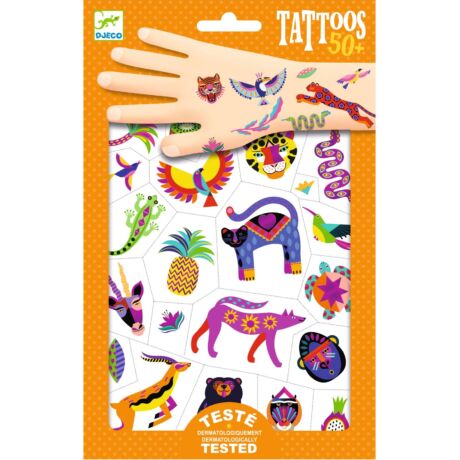 Tetováló matricák - Csodás vadállatok - Wild beauty - Djeco