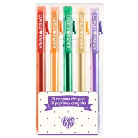 Viaszkréta-toll készlet 5 menő színben - 5 pop wax crayons - Djeco