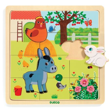 Képkirakó, puzzle - Farm puzzle - Puzzlo Farm Djeco