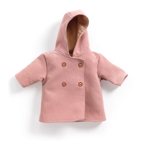 Játékbaba ruha - Kapucnis kabát - Hooded coat - Djeco - Pomea
