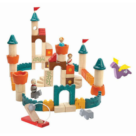 Fantázia kastély építő kockák Plan Toys
